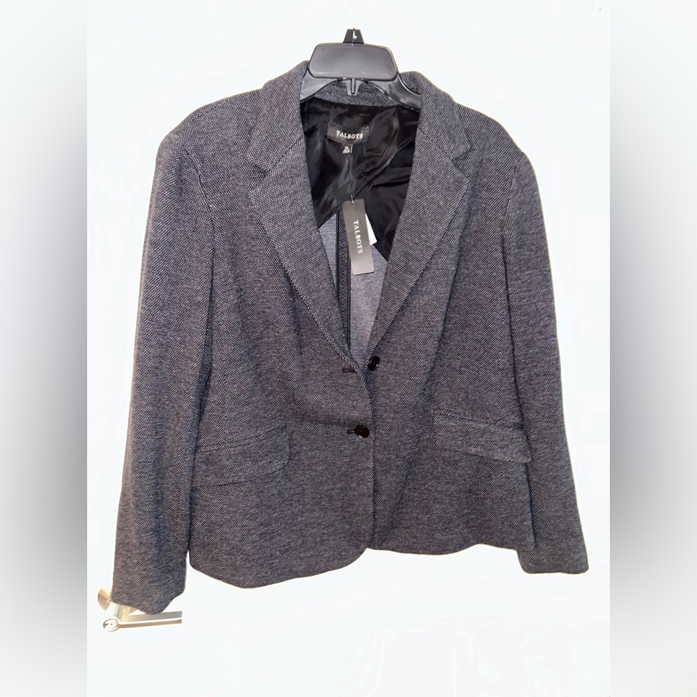 NWT Talbots Women's Heather Gray Blazer